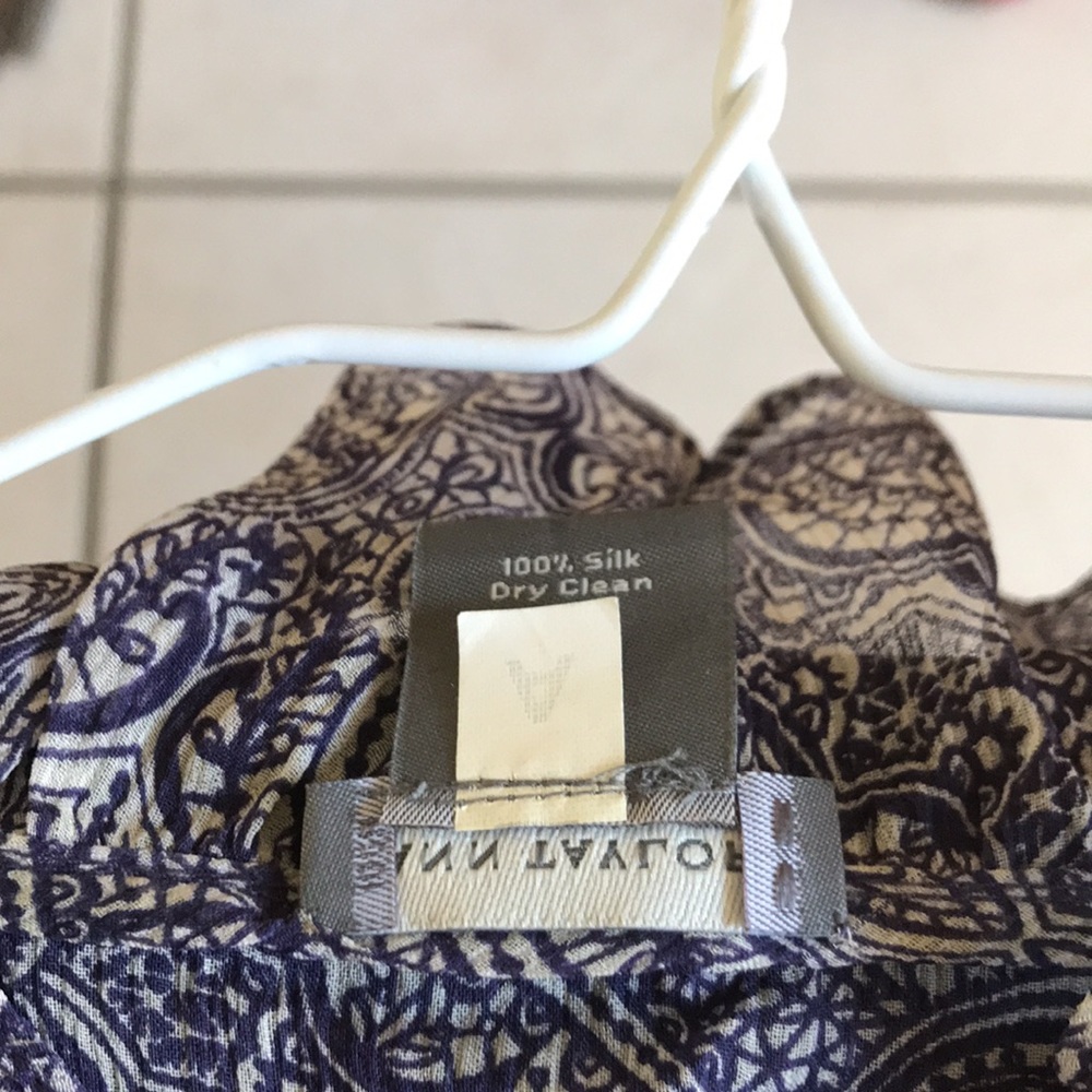 Ann Taylor ruffle paisley blouse - Picture 6 of 6